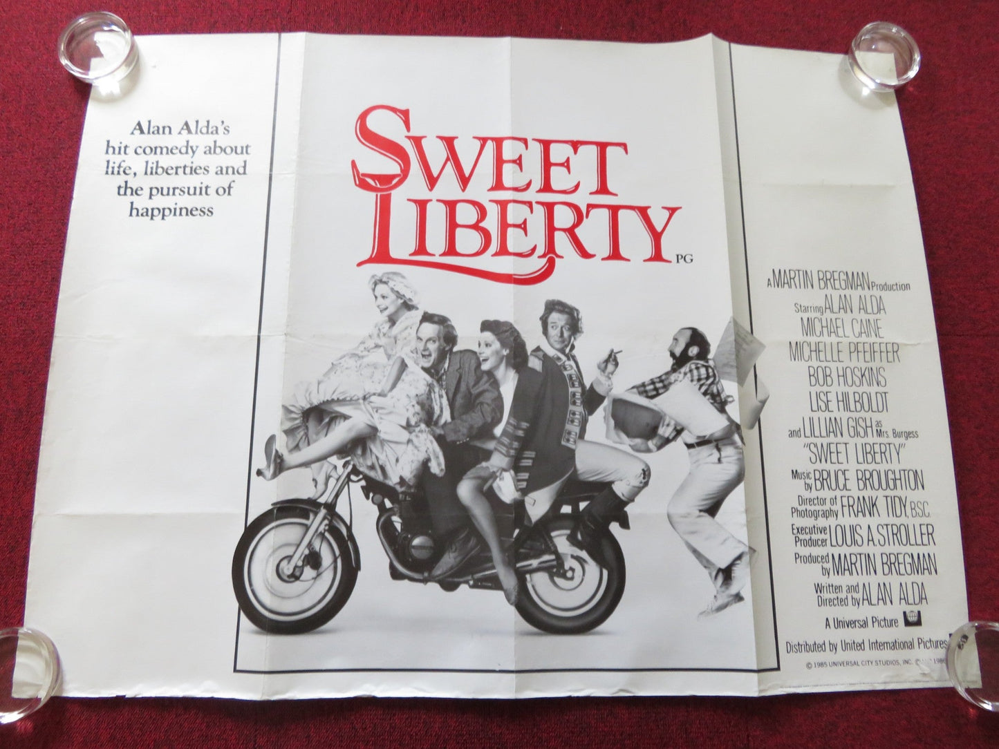 SWEET LIBERTY UK QUAD (30"x 40") ROLLED POSTER ALAN ALDA MICHAEL CAINE 1986 Rendezvous Cinema Movie posters