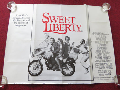SWEET LIBERTY UK QUAD (30"x 40") ROLLED POSTER ALAN ALDA MICHAEL CAINE 1986 Rendezvous Cinema Movie posters
