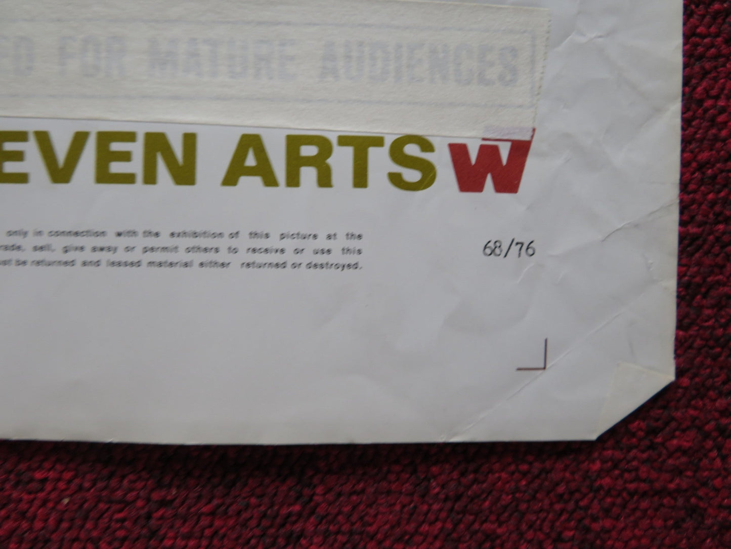 SWEET NOVEMBER FOLDED US ONE SHEET POSTER SANDY DENNIS ANTHONY NEWLEY 1968 Rendezvous Cinema Movie posters