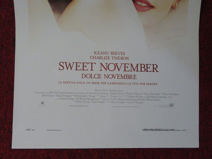 SWEET NOVEMBER ITALIAN LOCANDINA (27.5"x13") POSTER KEANU REEVES 2001 - Rendezvous Cinema