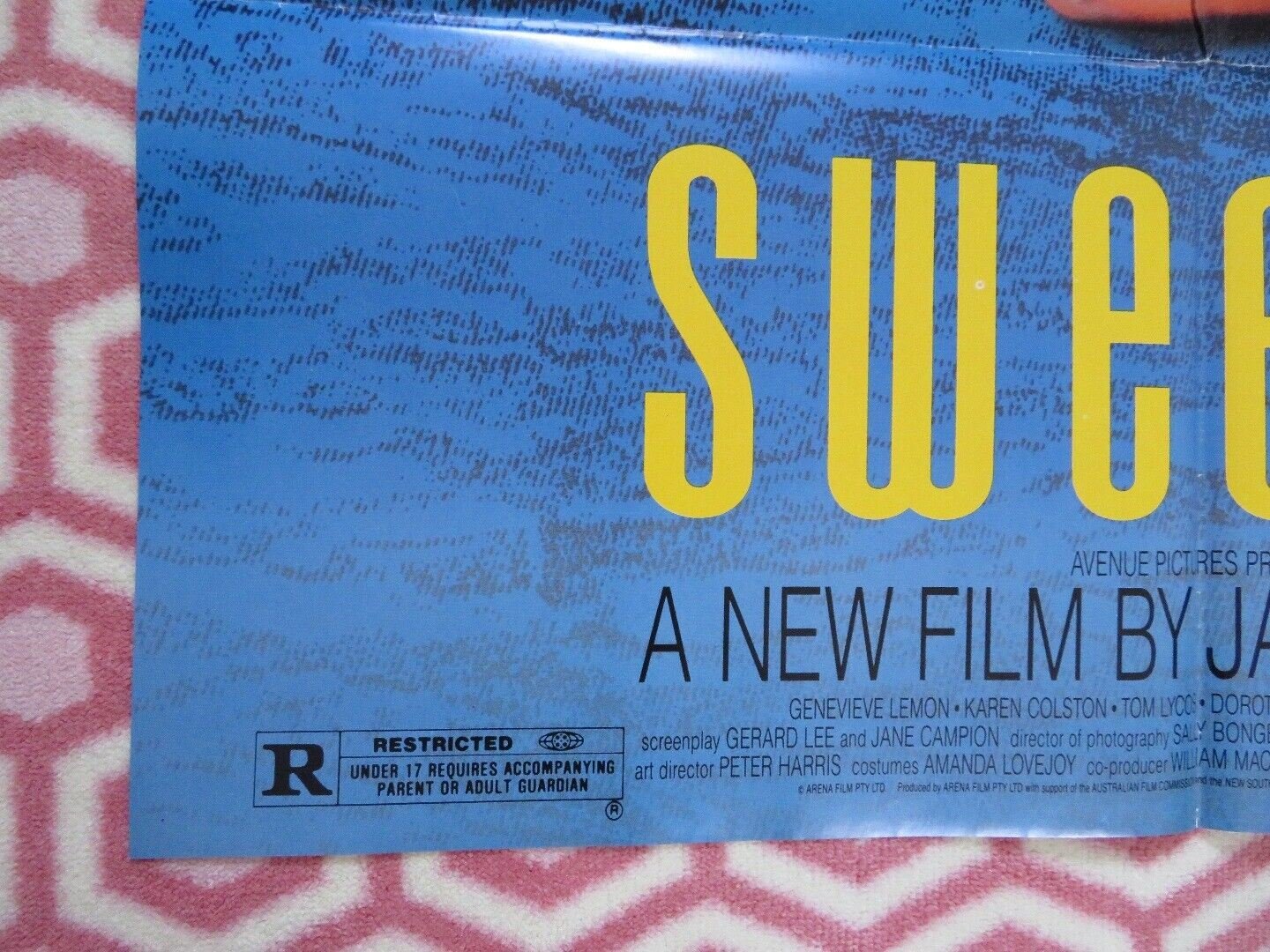 SWEETIE FOLDED US ONE SHEET POSTER GENEVIEVE LEMON KAREN COLSTON 1990 Movie posters