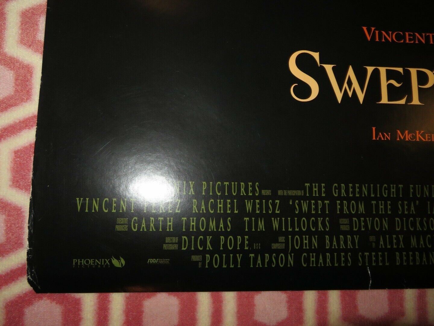 SWEPT FROM THE SEA US ONE SHEET ROLLED POSTER VINCENT PEREZ 1997 Movie posters