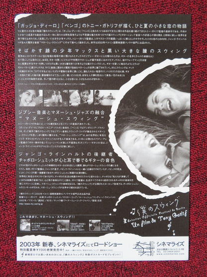 SWING JAPANESE CHIRASHI (B5) POSTER OSCAR COPP LOU RECH 2002 Rendezvous Cinema Movie posters