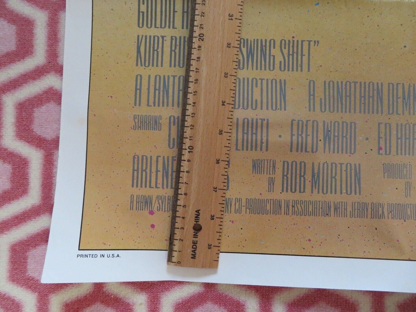 SWING SHIFT US ONE SHEET POSTER GOLDIE HAWN KURT RUSSELL 1984 Movie posters