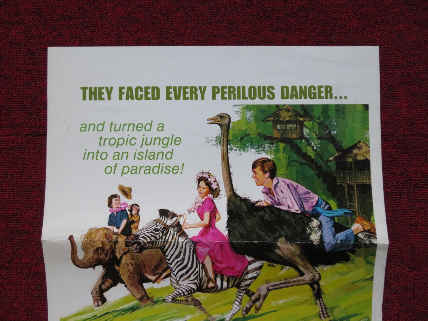 SWISS FAMILY ROBINSON FOLDED US INSERT POSTER JOHN MILLS DOROTHY MCGUIRE R1975 Rendezvous Cinema Movie posters