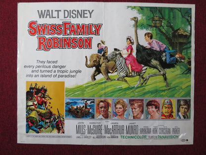 SWISS FAMILY ROBINSON US HALF SHEET (22"x 28") POSTER DISNEY JOHN MILLIS 1968 Rendezvous Cinema Movie posters