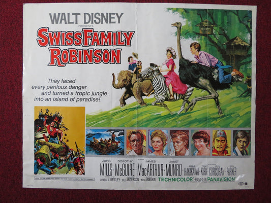 SWISS FAMILY ROBINSON US HALF SHEET (22"x 28") POSTER DISNEY JOHN MILLIS 1968 Rendezvous Cinema Movie posters