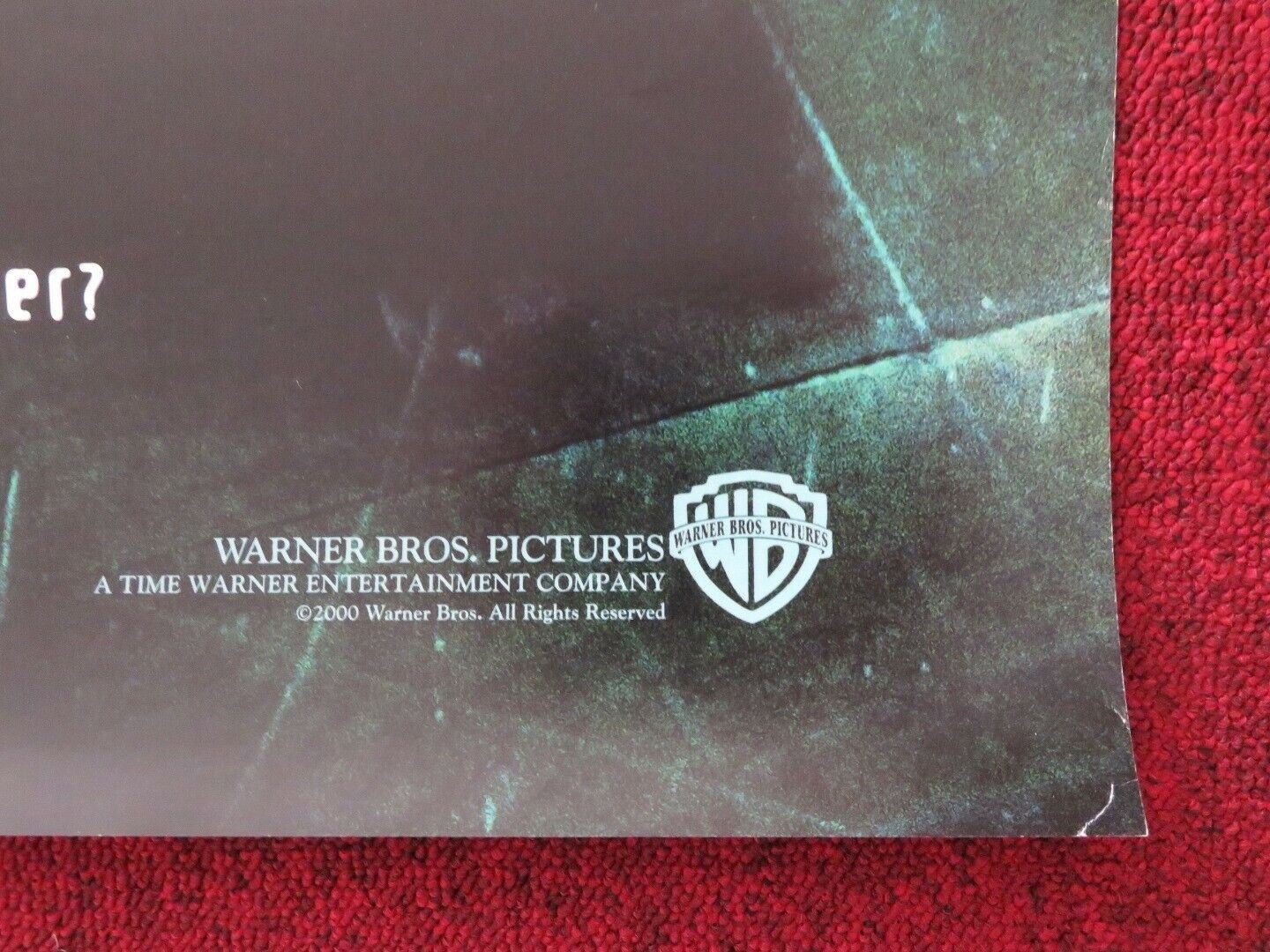 SWORD FISH US ONE SHEET ROLLED POSTER HUGH JACKMAN JOHN TRAVOLTA 2001 Movie posters