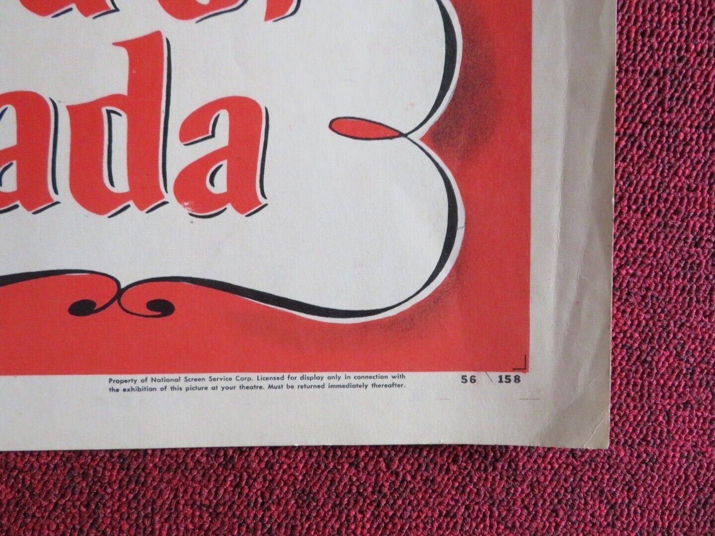 SWORD OF GRANADA US HALF SHEET (22"x 28") POSTER CEASA ROMERO 1956 Movie posters