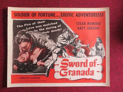 SWORD OF GRANADA US HALF SHEET (22"x 28") POSTER CEASA ROMERO 1956 Movie posters