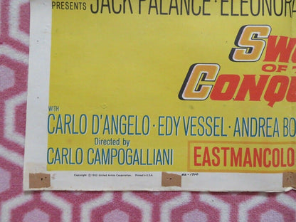 SWORD OF THE CONQUEROR US ONE SHEET POSTER JACK PALANCE 1961 Movie posters