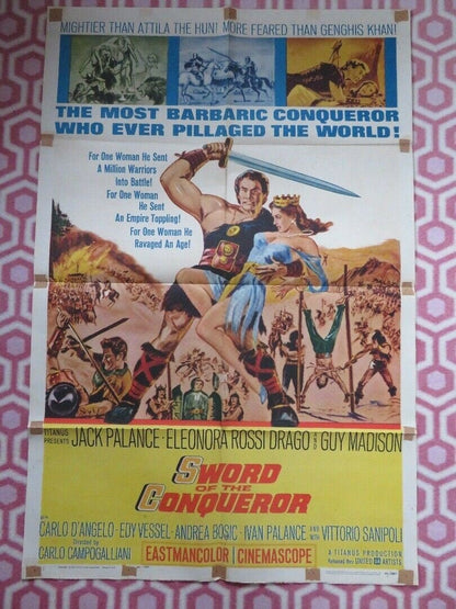 SWORD OF THE CONQUEROR US ONE SHEET POSTER JACK PALANCE 1961 Movie posters
