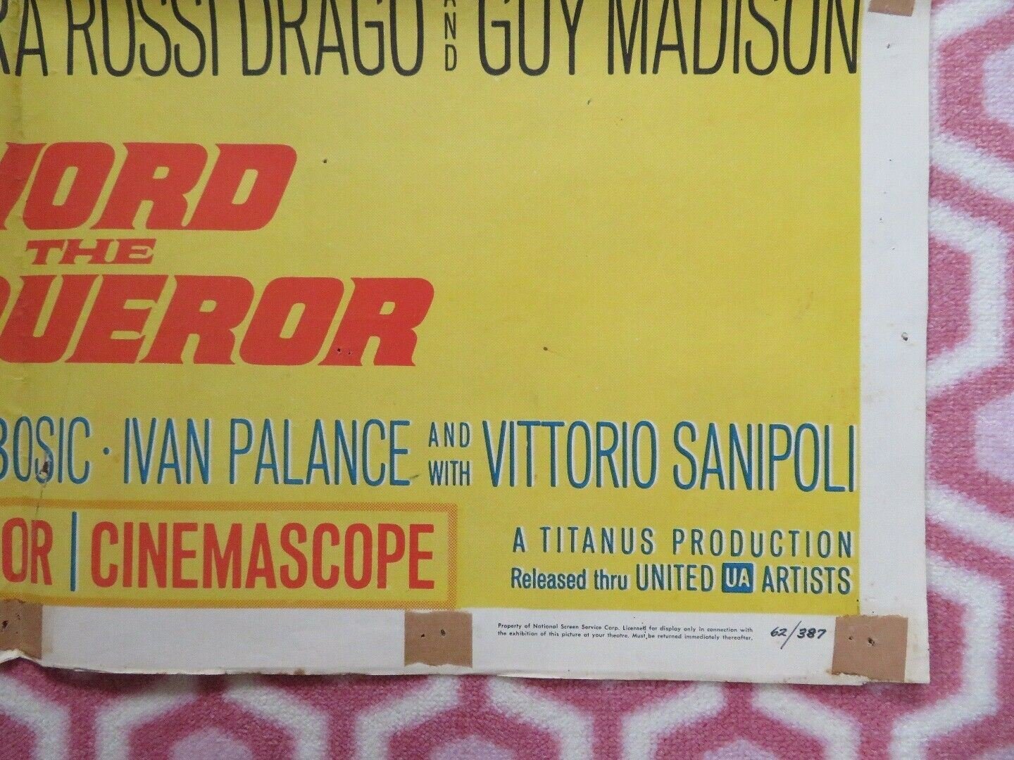 SWORD OF THE CONQUEROR US ONE SHEET POSTER JACK PALANCE 1961 Movie posters