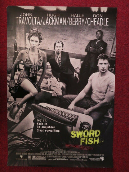 SWORDFISH US ONE SHEET ROLLED POSTER JOHN TRAVOLTA HUGH JACKMAN 2001 Movie posters