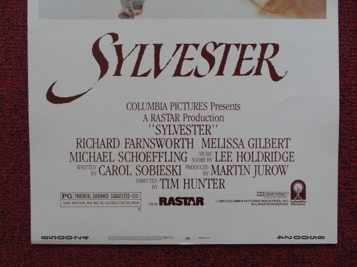 SYLVESTER US INSERT (14"x 36") POSTER RICHARD FARNSWORTH MELISSA GILBERT 1985 Rendezvous Cinema Movie posters