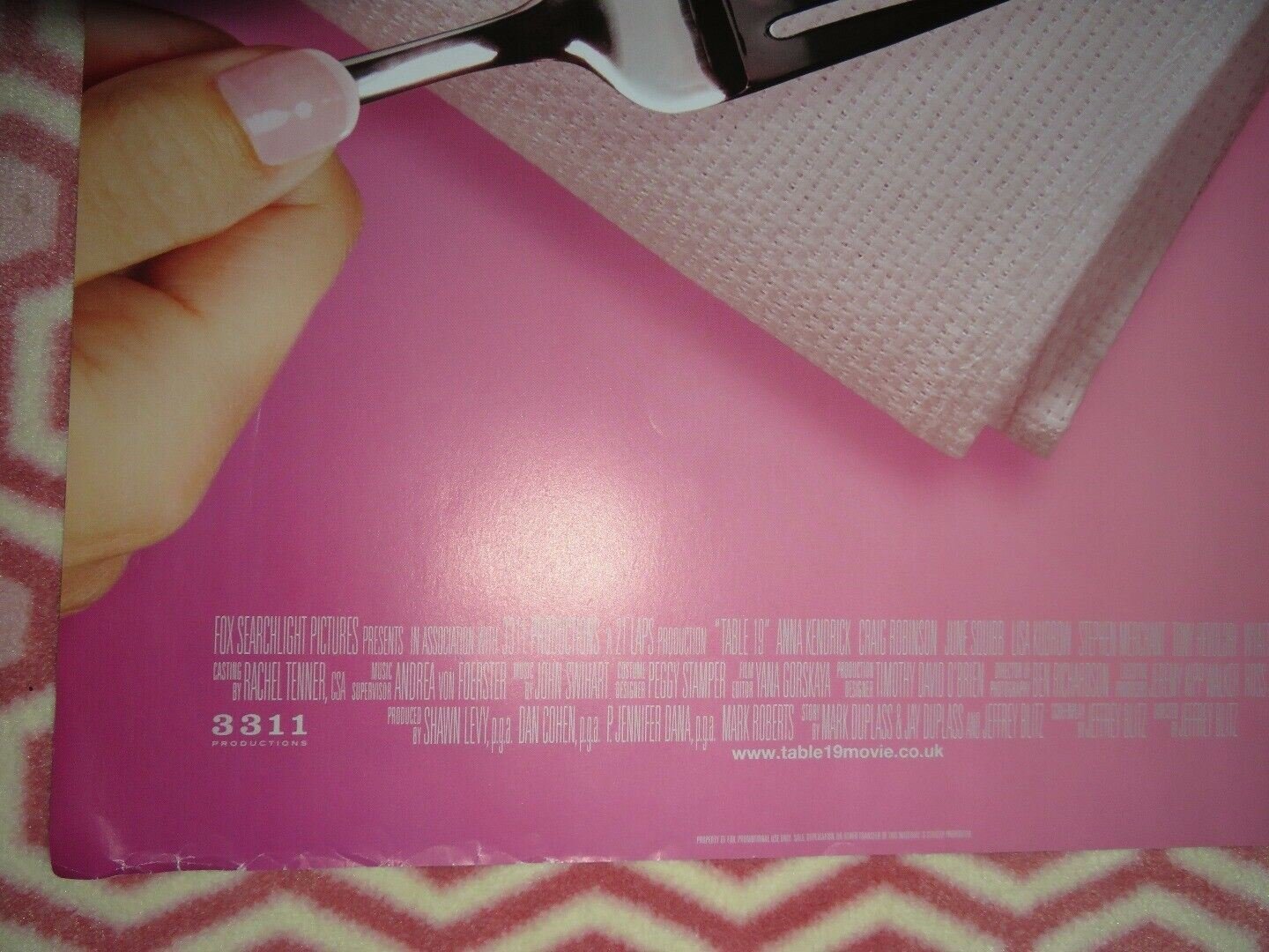 TABLE 19 BRITISH QUAD (30"x 40") ROLLED POSTER ANNA KENDRICK LISA KUDROW 2017 Rendezvous Cinema Movie posters