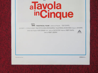 TABLE FOR FIVE ITALIAN LOCANDINA POSTER JON VOIGHT RICHARD CRENNA 1986 Rendezvous Cinema Movie posters