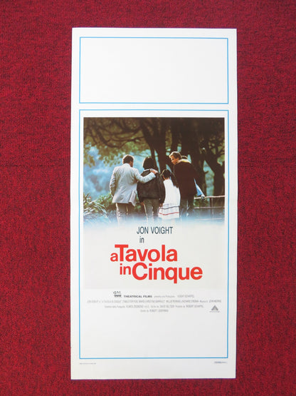 TABLE FOR FIVE ITALIAN LOCANDINA POSTER JON VOIGHT RICHARD CRENNA 1986 Rendezvous Cinema Movie posters
