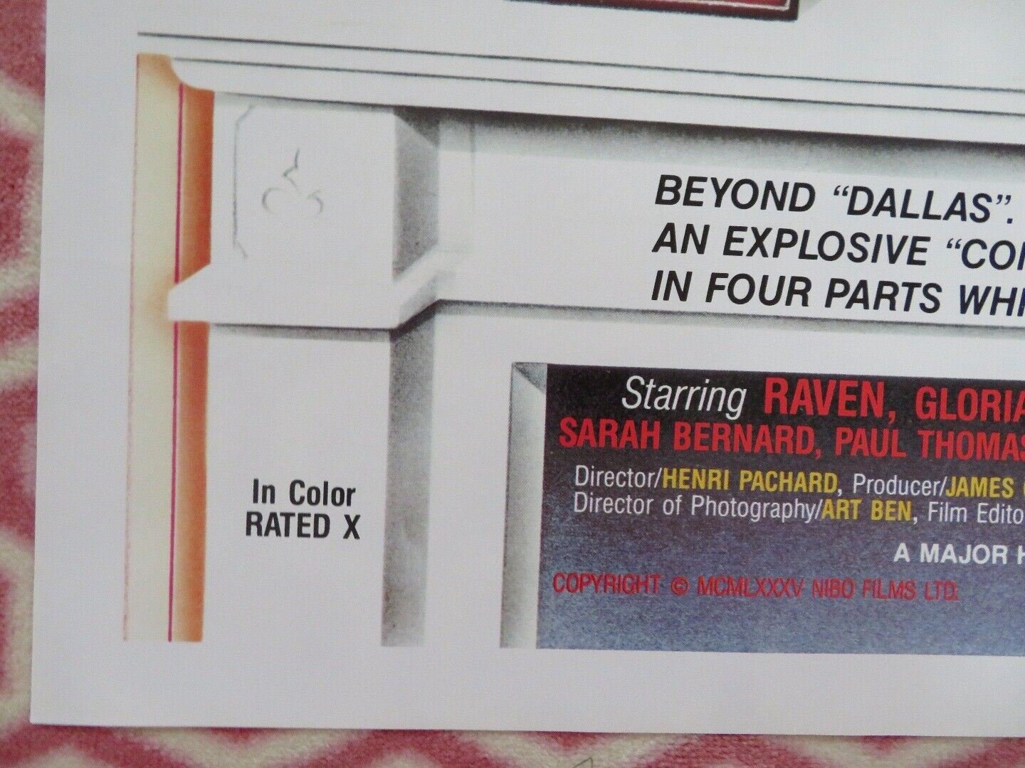 TABOO AMERICAN - STYLE/ AMERICAN TABOO FOLDED US ONE SHEET POSTER RAVEN GLORIA '83 Movie posters