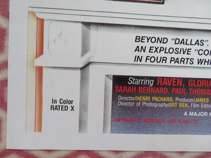 TABOO AMERICAN - STYLE/ AMERICAN TABOO FOLDED US ONE SHEET POSTER RAVEN GLORIA '83 Movie posters