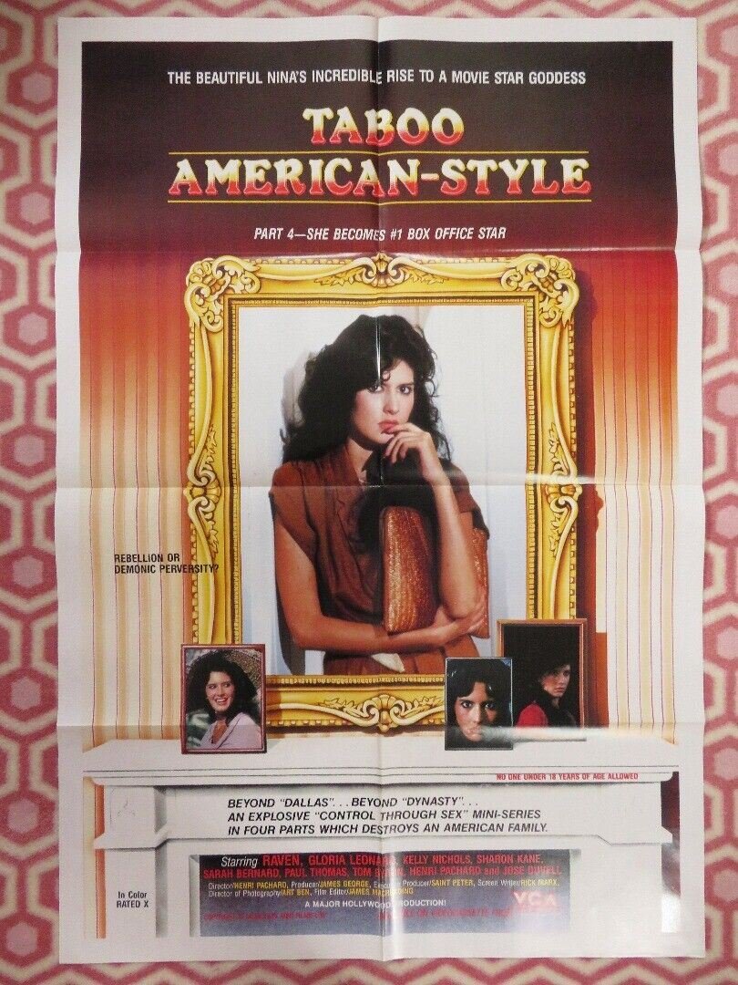 TABOO AMERICAN - STYLE/ AMERICAN TABOO FOLDED US ONE SHEET POSTER RAVEN GLORIA '83 Movie posters