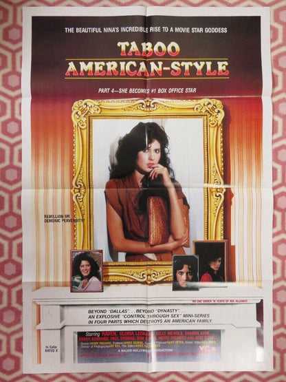 TABOO AMERICAN - STYLE/ AMERICAN TABOO FOLDED US ONE SHEET POSTER RAVEN GLORIA '83 Movie posters