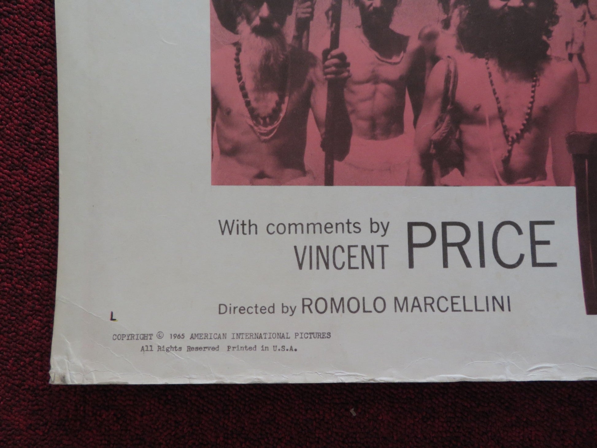 TABOOS OF THE WORLD US 30 X 40 ROLLED POSTER MONDO VINCENT PRICE 1963 Rendezvous Cinema Movie posters