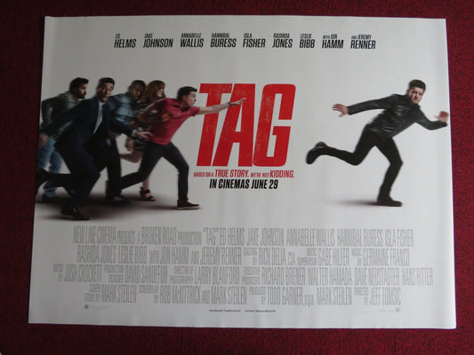 TAG UK QUAD (30"x 40") ROLLED POSTER ED HELMS JAKE JOHNSON 2018 Rendezvous Cinema Movie posters