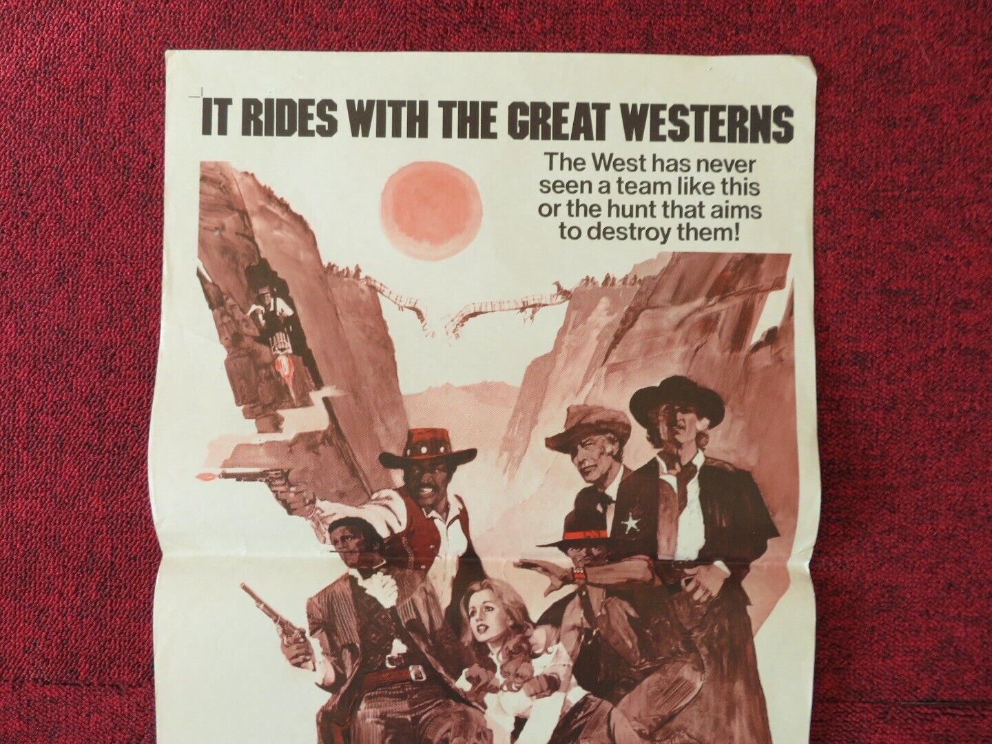 TAKE A HARD RIDE FOLDED AUSTRALIAN DAYBILL POSTER LEE VAN CLEEF JIM BROWN 1975 - Rendezvous Cinema