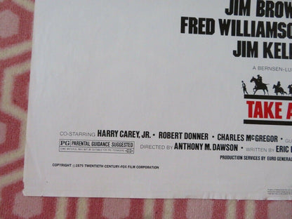 TAKE A HARD RIDE FOLDED US ONE SHEET POSTER JIM BROWN LEE VAN CLEEF 1975 Movie posters