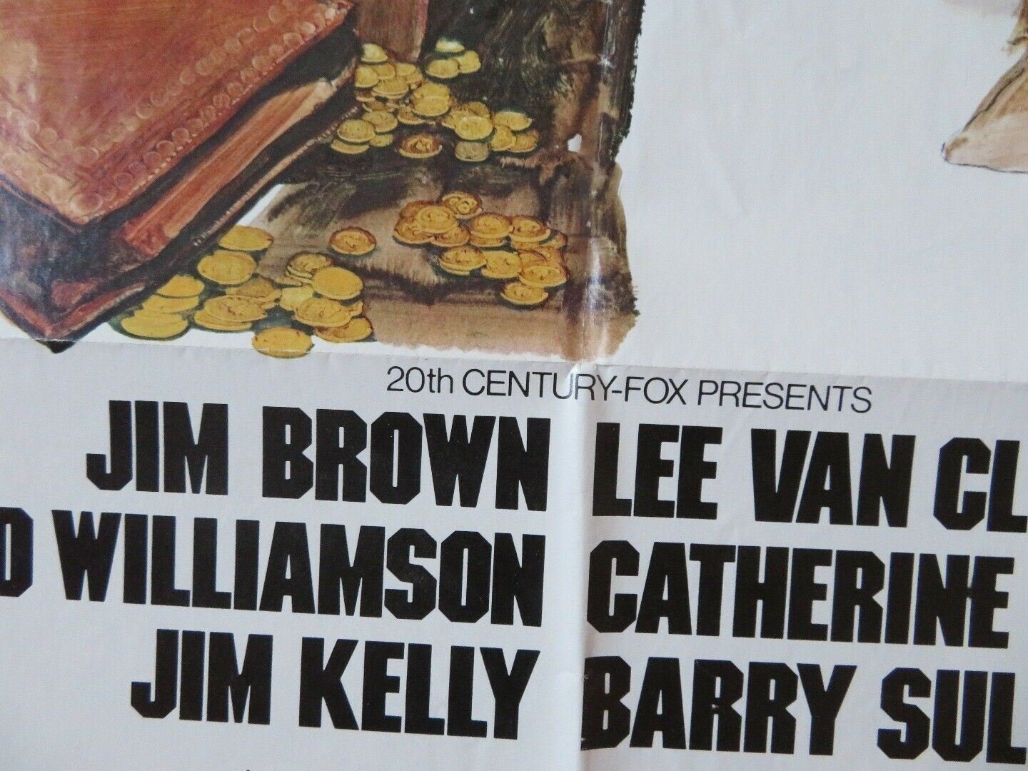 TAKE A HARD RIDE FOLDED US ONE SHEET POSTER JIM BROWN LEE VAN CLEEF 1975 Movie posters