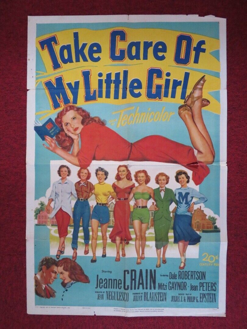 TAKE CARE OF MY LITTLE GIRL FOLDED U.S ONE SHEET POSTER JEANNE CRAIN 1951 Movie posters