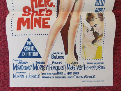 TAKE HER SHE'S MINE FOLDED AUSTRALIAN DAYBILL POSTER James Stewart Sandra Dee - Rendezvous Cinema