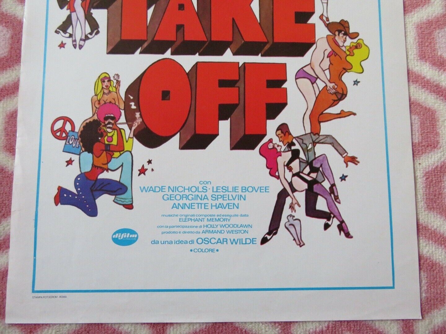 TAKE OFF ADULT ITALIAN LOCANDINA (27.5"x13") POSTER LESLIE BOVEE 1978 Movie posters