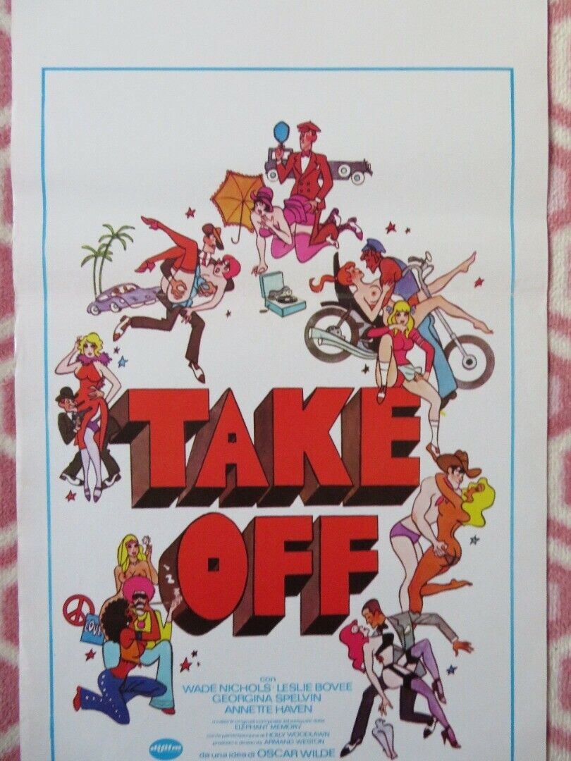 TAKE OFF ADULT ITALIAN LOCANDINA (27.5"x13") POSTER LESLIE BOVEE 1978 Movie posters