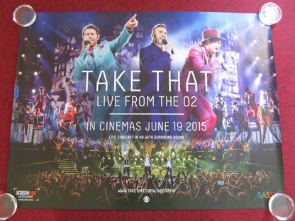 TAKE THAT: LIVE FROM THE O2: ENCORE UK QUAD ROLLED POSTER GARY BARLOW OWEN 2015 Rendezvous Cinema Movie posters