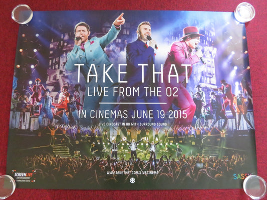 TAKE THAT: LIVE FROM THE O2: ENCORE UK QUAD ROLLED POSTER GARY BARLOW OWEN 2015 Rendezvous Cinema Movie posters