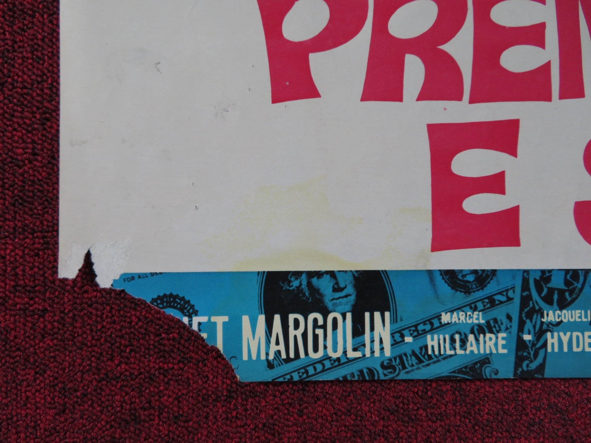 TAKE THE MONEY AND RUN ITALIAN FOGLIO POSTER WOODY ALLEN JANET MARGOLIN 1969 Rendezvous Cinema Movie posters