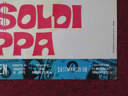 TAKE THE MONEY AND RUN ITALIAN FOGLIO POSTER WOODY ALLEN JANET MARGOLIN 1969 Rendezvous Cinema Movie posters