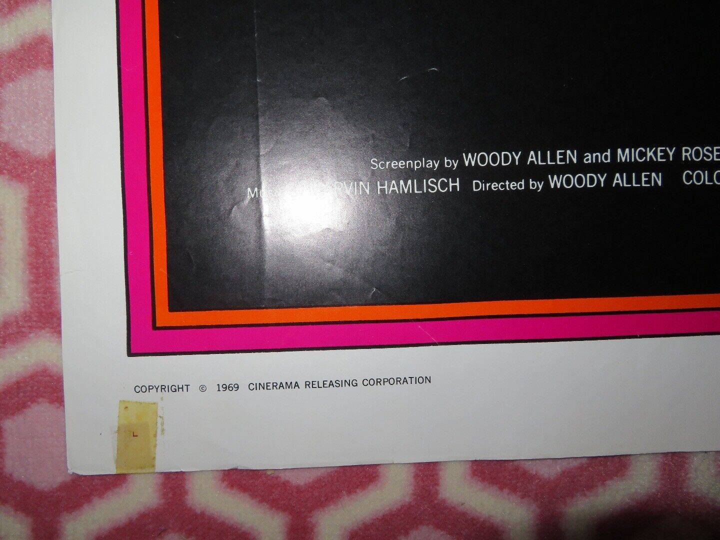 TAKE THE MONEY AND RUN US ONE SHEET POSTER WOODY ALLEN JANET MARGOLIN 1969 Movie posters