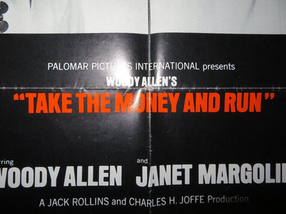 TAKE THE MONEY AND RUN US ONE SHEET POSTER WOODY ALLEN JANET MARGOLIN 1969 Movie posters