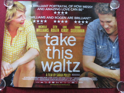 TAKE THIS WALTZ UK QUAD (30"x 40") ROLLED POSTER SETH ROGEN M. WILLIAMS 2011 Rendezvous Cinema Movie posters