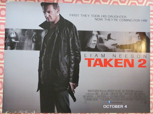 TAKEN 2 QUAD (30"x 40") ROLLED POSTER LIAM NEESON 2012 Movie posters