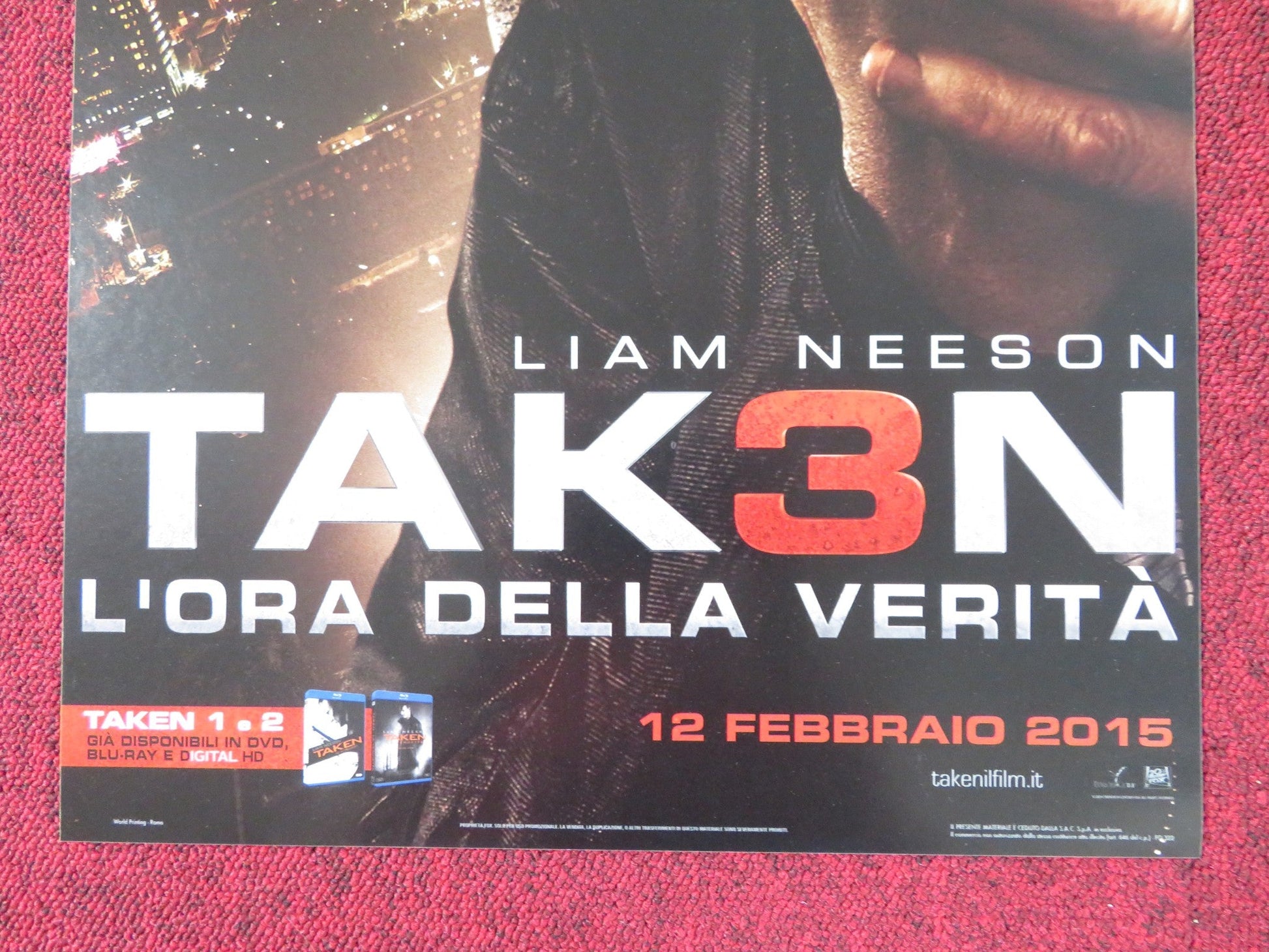 TAKEN 3 ITALIAN LOCANDINA POSTER LIAM NEESON FOREST WHITAKER 2014 Rendezvous Cinema Movie posters