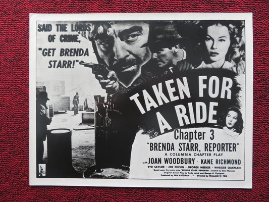 TAKEN FOR A RIDE CHAPTER 3 BRENDA STARR, REPORTER DEALER PHOTO POSTER 1945 Rendezvous Cinema Movie posters