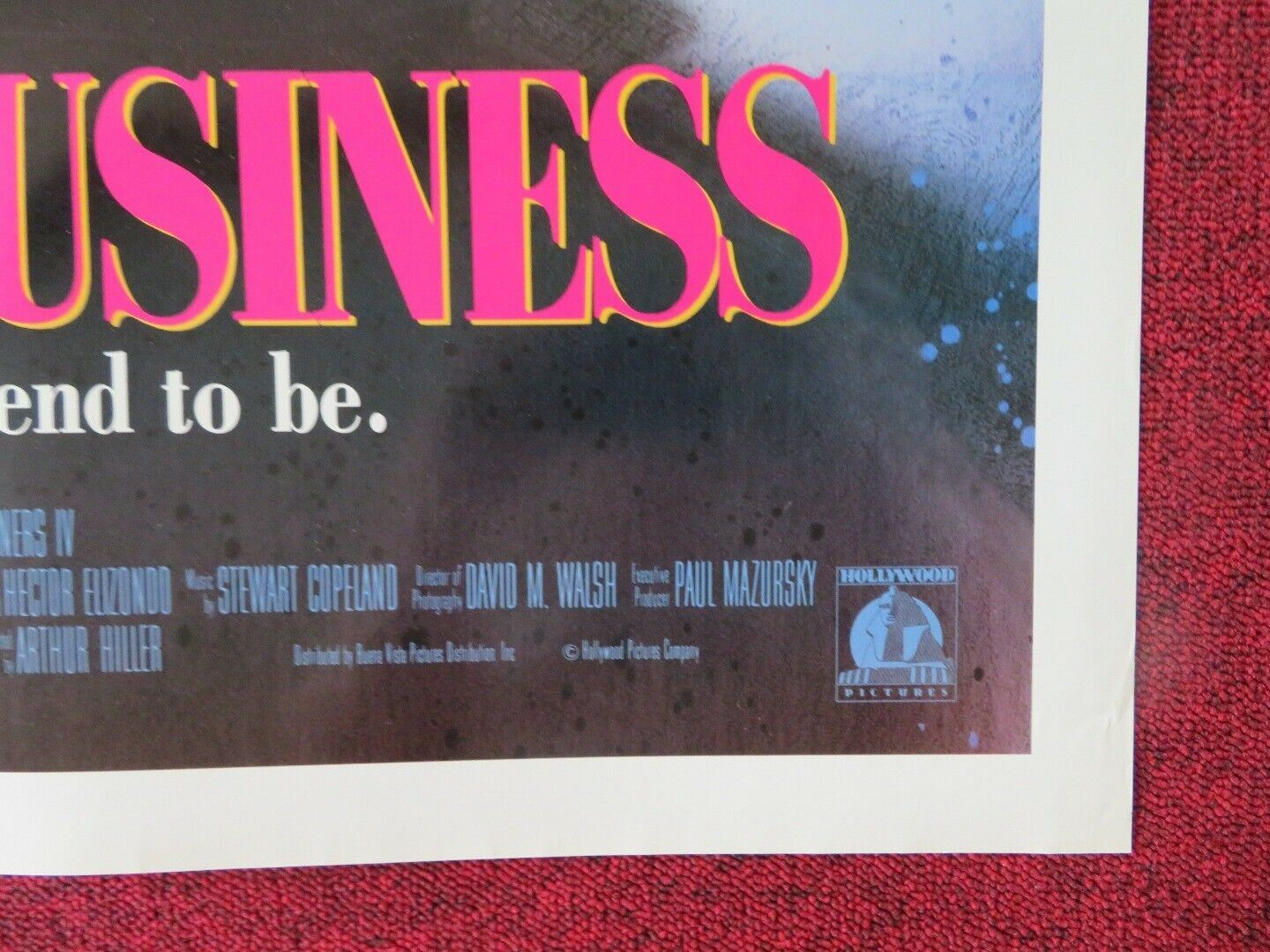 TAKING CARE OF BUSINESS FOLDED US ONE SHEET POSTER JAMES BELUSHI 1990 Movie posters