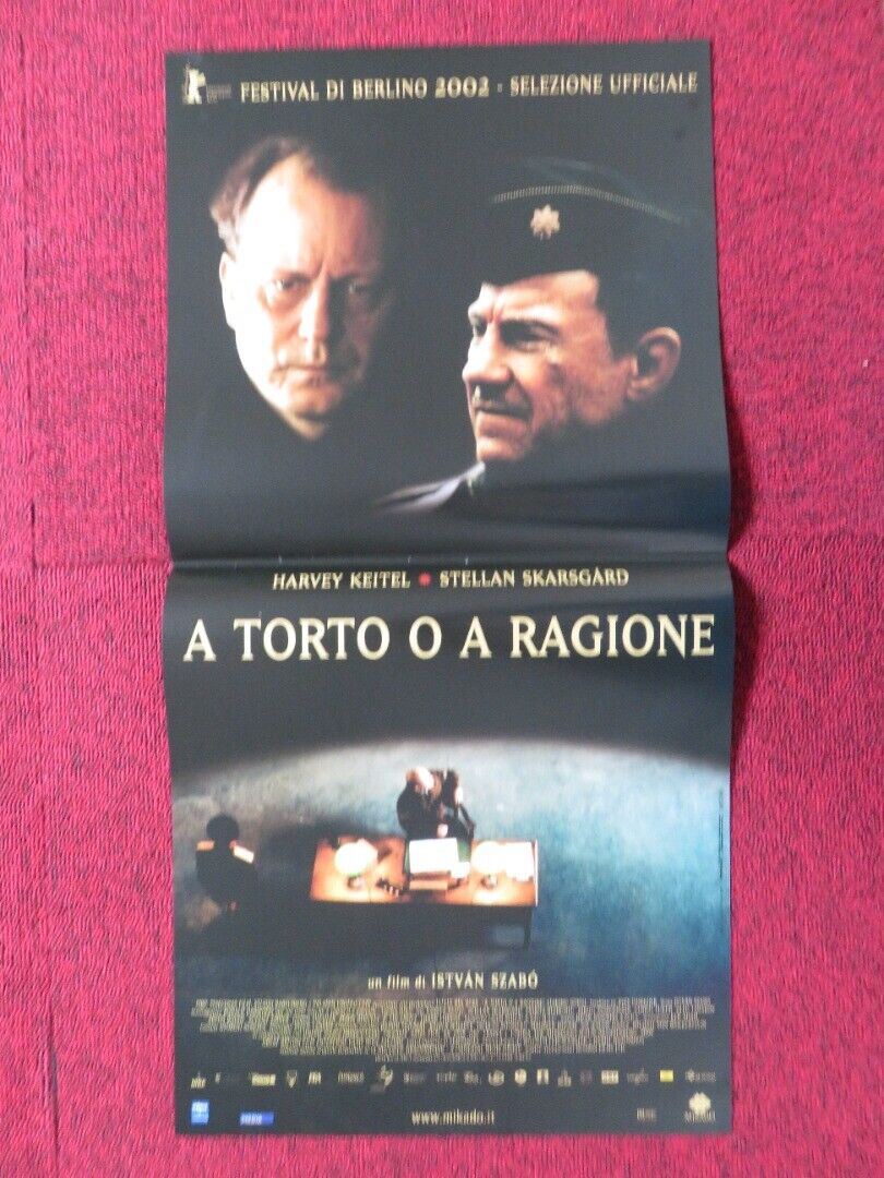 TAKING SIDES ITALIAN LOCANDINA (25"x12") POSTER HARVEY KEITEL 2001 - Rendezvous Cinema