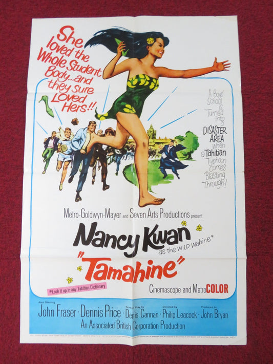 TAMAHINE FOLDED US ONE SHEET POSTER JOHN FRASER DENNIS PRICE 1964 Rendezvous Cinema Movie posters
