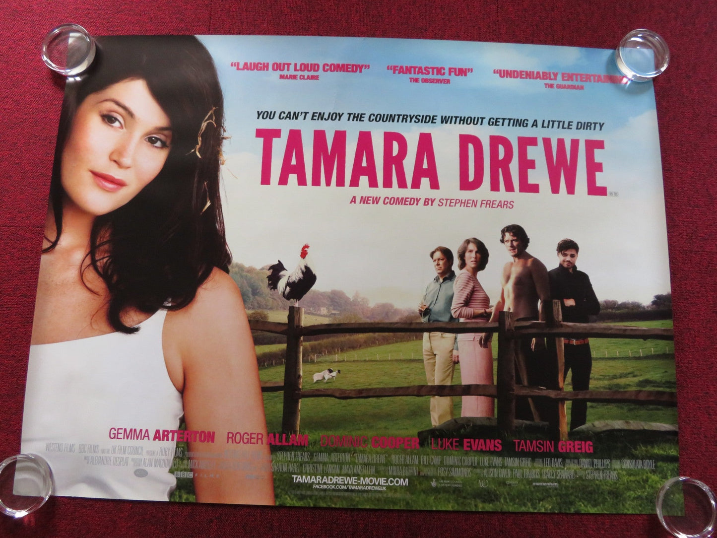 TAMARA DREWE UK QUAD (30"x 40") ROLLED POSTER GEMMA ARTERTON LUKE EVANS 2010 Rendezvous Cinema Movie posters