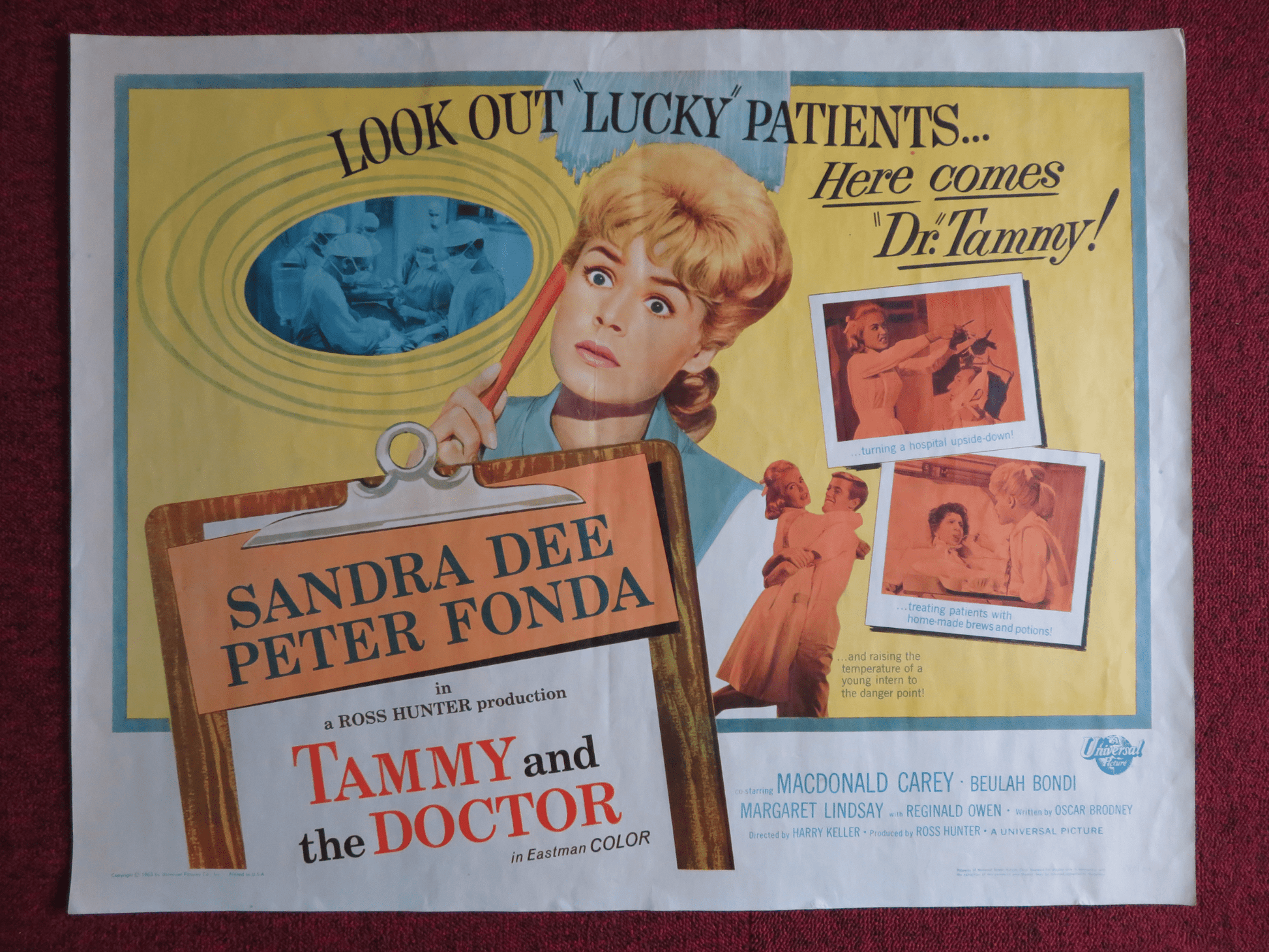 TAMMY AND THE DOCTOR US HALF SHEET (22"x 28") POSTER SANDRA DEE PETER FONDA 1963 Rendezvous Cinema Movie posters